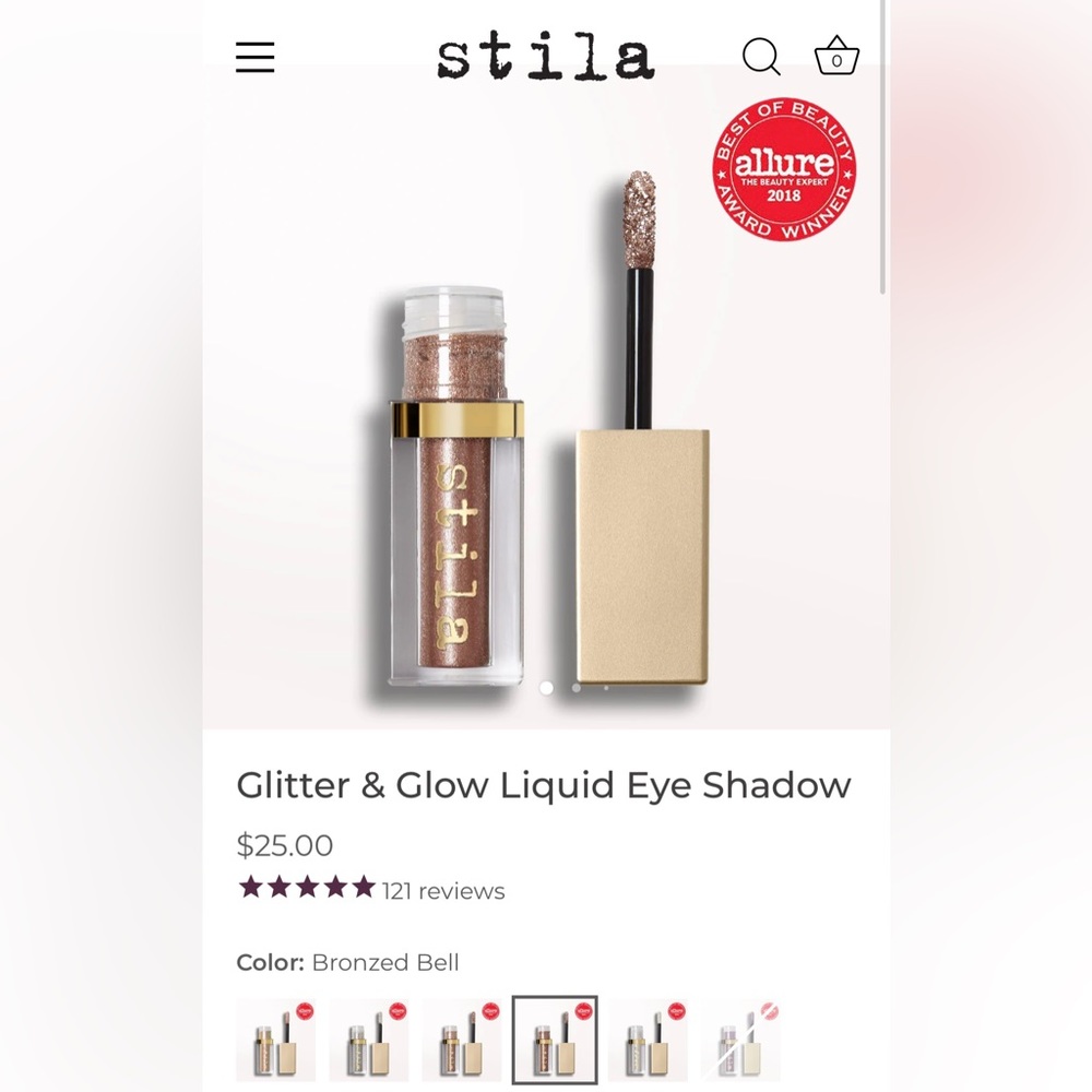 Stila Glitter & Glow Liquid Eyeshadow Bronzed Bell